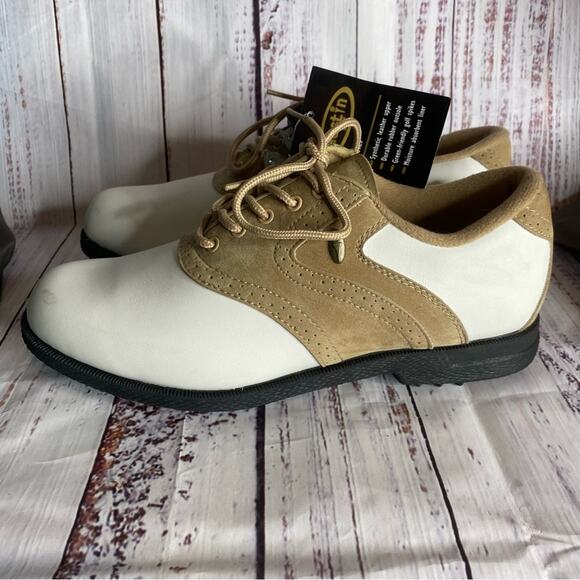 Austin White and Tan Golf Shoes NWT - Picture 3 of 8